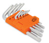 Truper 9-Pc Torx Key Wrench Set, Folding Plastic Holder, Torx L-key Set 2 Pack #15554