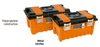Truper Tool Boxes w/Lid Organizers and Metal Latches, Orange Toolbox Metal Latches 22" #11812