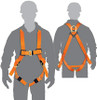 Truper Complete Body Harness 3 Ring & Position #14439