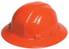 Truper Full Brim Hard Hats,Ratchet Suspension, Orange, full brim safety helmet #10564