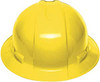 Truper Full Brim Hard Hats,Ratchet Suspension, Yellow, full brim safety helmet #10566