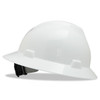 Truper Full Brim Hard Hats,Ratchet Suspension, White, full brim safety helmet #10567