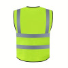 Truper Maximum-Visibility Safety Vests W/Buttons and 7-Pockets,2" Reflective Strips, Reinforced, green, safety vest, size M #13482