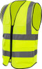 Truper Maximum-Visibility Safety Vests W/ Zipper and 6-Pockets,2" Double Reflective Strips, Yellow safety vest with bags #13475