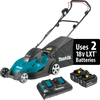 36V (18V X2) LXT? 17" Lawn Mower Kit (5.0Ah),  Ergonomic design, XML02PT