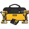 Dewalt DCK283D2 20V MAX* XR Brushless Compact Drill/Driver & Impact Driver Combo Kit (2.0Ah)