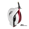 Milton? Industrial Stainless Steel Hose Reel Retractable, 3/8" ID x 35' Ultra-Lightweight Rubber hose w/ 1/4" NPT, 300 PSI