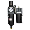 Milton? FRL Piggyback Air Filter & Regulator w/Lubricator - 1/2" NPT - Metal Bowl, Automatic Float