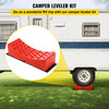 Camper Leveler Curved RV Levelers Camper Leveling Blocks&Chocks 2 Pack Red