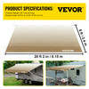 RV Awning Fabric RV Camper Trailer Replacement Fabric 21 ft Brown Fade