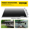 RV Awning Fabric RV Camper Trailer Replacement Fabric 19 ft Charcoal Fade