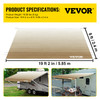 RV Awning Fabric RV Camper Trailer Replacement Fabric 20 ft Brown Fade
