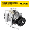 A/C Compressor For 2000-2008 Jaguar S-Type X-Type 2000-2005 Lincoln LS V6 2.5L 3.0L CO 102541AC C2S005982