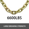 Tow Chain 3/8" 20' G70 2 Pack Tie Down Binder Chain Flatbed Truck Trailer