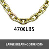 Tow Chain Grade 70 Chain 5/16"x21' With Safety Grab Hooksfor Logging 1 Pair