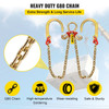 V Bridle Chain, 5/16 in x 3 ft Bridle Tow Chain, Grade 80 V-Bridle Transport Chain, 9260 Lbs Break Strength with J Hooks and Crab Hooks, Heavy Duty Pear Link Connector and Chain Shorteners