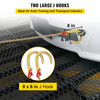 V Bridle Chain, 5/16 in x 3 ft Bridle Tow Chain, Grade 80 V-Bridle Transport Chain, 9260 Lbs Break Strength with J Hooks and Crab Hooks, Heavy Duty Pear Link Connector and Chain Shorteners