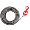 Wire Rope Winch Cable 3/8 x 50' Self-locking Swivel Hook Tow Truck Flatbed