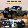 Electric Winch Truck Winch 12V 4700 LBS Synthetic Rope ATV Winch Off Road