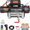 Electric Winch 13000lb Load Capacity Truck Winch Compatible with Jeep Truck SUV 85ft/26m Cable Steel 12V Power Winch with Wireless Remote Control, Powerful Motor for ATV UTV Off Road Trailer