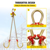 V Bridle Chain, 5/16 in x 2 ft Bridle Tow Chain, Grade 80 V-Bridle Transport Chain, 9260 Lbs Break Strength with TJ Hooks and Crab Hooks, Heavy Duty Pear Link Connector and Chain Shorteners