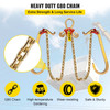 V Bridle Chain, 5/16 in x 3 ft Bridle Tow Chain, Grade 80 V-Bridle Transport Chain, 9260 Lbs Break Strength with TJ Hooks and Crab Hooks, Heavy Duty Pear Link Connector and Chain Shorteners