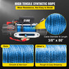 Electric Winch 13000lb Load Capacity Truck Winch Compatible with Jeep Truck SUV Synthetic Rope 12V Power Winch with Wireless Remote Control, Powerful Motor for ATV UTV Off Road Trailer(Blue)