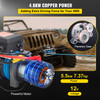 Electric Winch 13000lb Load Capacity Truck Winch Compatible with Jeep Truck SUV Synthetic Rope 12V Power Winch with Wireless Remote Control, Powerful Motor for ATV UTV Off Road Trailer(Blue)