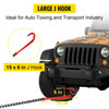 J Hook Chain, 3/8 in x 2 ft Tow Chain Bridle, Grade 80 J Hook Transport Chain, 11023 Lbs Break Strength with J Hook & Grab Hook, Tow Hooks for Trucks, Heavy Duty J Hook and Chain Shorteners