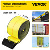 Truck Straps 4" x30' Flatbed Straps Tie Down 15400lbs Load Capacity Flatbed Strap Cargo Control for Flatbeds, Trucks, Trailers, Farms, Rescues, Tree Saver, Yellow (10-Pack)