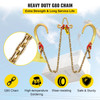 V Bridle Chain, 5/16 in x 2 ft Bridle Tow Chain, Grade 80 V-Bridle Transport Chain, 9260 Lbs Break Strength with j Hooks & Grab Hooks, Heavy Duty Pear Link Connector and Chain Shorteners