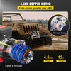 Electric Winch 12000lb Load Capacity Truck Winch Compatible with Jeep Truck SUV 85ft/26m Cable Steel 12V Power Winch with Wireless Remote Control, Powerful Motor for ATV UTV Off Road Trailer