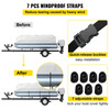 Pontoon Boat Cover Canvas Pontoon Trailerable Cover 21-24 FT 600D Oxford