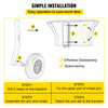 Boat Launching Wheels, 12" Boat Transom Launching Wheel, 500 LBS Loading Capacity Inflatable Boat Launch Wheels, Aluminium Alloy Transom Launching Dolly Wheels with 4 PCS of Quick Release Pins