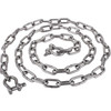 Anchor Chain, 6' x 1/4" 316 Stainless Steel Chain, 3/8" Anchor Chain Shackle, 4000 lbs Anchor Lead Chain Breaking Load, 9460 lbs Anchor Chain Shackle Breaking Load, Anchor Chain for Small Boats