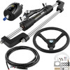 Hydraulic Boat Steering Kit, 300HP Hydraulic Steering Kit Helm Pump, Cylinder, Wheel, 18 Feet Hose Hydraulic Steering Seal Kit, Corrosion-Resistant Boat Steering System Marine Steering Kit