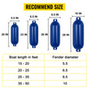 4 New Ribbed 8.5" X 27" Boat Fenders Vinyl Bumper Dock Shield Protection Blue