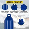 4 New Ribbed 8.5" X 27" Boat Fenders Vinyl Bumper Dock Shield Protection Blue