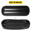 4 New Ribbed Boat Fenders 10" X 28" Black Center Hole Bumpers Mooring Protection