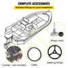 Boat Rotary Steering System Outboard Kit 14 Foot SS13714 Marine With 13" Wheel