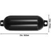 4 New Ribbed 8.5" X 27" Boat Fenders Vinyl Bumper Dock Shield Protection Black