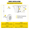 Boat Launching Wheels, 12" Boat Transom Launching Wheel, 600 LBS Loading Capacity Inflatable Boat Launch Wheels, Aluminium Alloy Transom Launching Dolly Wheels with 4 PCS of Quick Release Pins