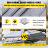 Waterproof Boat Cover, 25'-28' Trailerable Boat Cover, Beam Width up to 118" v Hull Cover Heavy Duty 600D Marine Grade Polyester Mooring Cover for Fits V-Hull Boat with 5 Tightening Straps