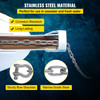 Anchor Chain, 10' x 5/16" Galvanized Steel Chain, 3/8" Anchor Chain Shackle, 11650lbs Anchor Lead Chain Breaking Load, 9460lbs Anchor Chain Shackle Breaking Load, Anchor Chain for Boats, Ships