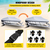 Waterproof Boat Cover, 20'-22' Trailerable Boat Cover, Beam Width up to 106" v Hull Cover Heavy Duty 600D Marine Grade Polyester Mooring Cover for Fits V-Hull Boat with 5 Tightening Straps