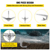 Bruce Claw Anchor 16.5 lb Boat Anchor, Galvanized Steel Boat Anchor, 7.5 kg Marine Anchor with One Anchor Shackle, Heavy Duty Boat Anchor for 23-30 ft Boat Yacht Mooring on The Beach