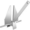 Boat Anchor Kit 8.5 lb Fluke Style Anchor, Hot Dipped Galvanized Steel Fluke Anchor, Marine Anchor with Anchor, Rope, Shackles, Chain for Boat Mooring on The Beach, Boats from 15'-24'