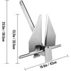 Boat Anchor Kit 8.5 lb Fluke Style Anchor, Hot Dipped Galvanized Steel Fluke Anchor, Marine Anchor with Anchor, Rope, Shackles, Chain for Boat Mooring on The Beach, Boats from 15'-24'