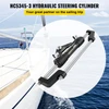 Hydraulic Steering Cylinder 300HP, Hydraulic Steering Front Mount Hydraulic Outboard Marine Steering Kit Without Hydraulic Hose and Helm for Outboards Boat Steering System