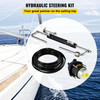 Hydraulic Outboard Steering System Kit 90HP Marine Cylinder Helm Tubing Boat